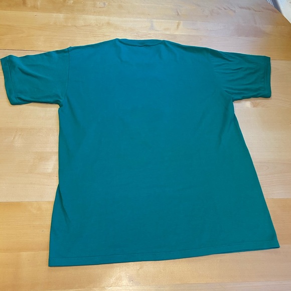 VTG 80's Mickey Mouse Florida Velva Sheen Teal L - Picture 2 of 5